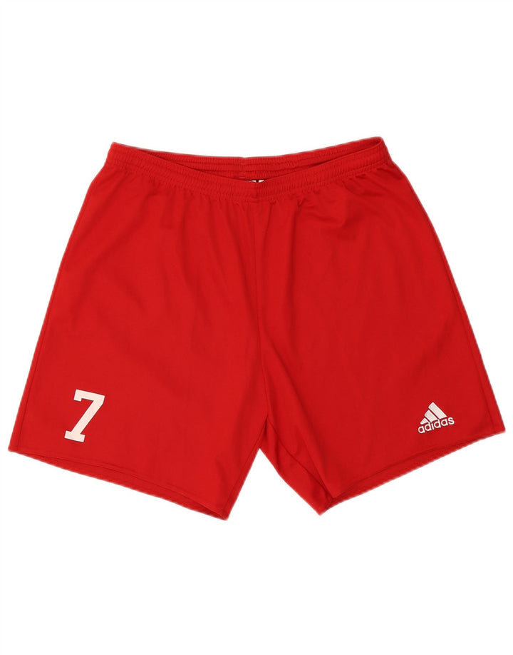 Adidas Herren Climalite Graphic Sport Shorts Großes rotes Polyester