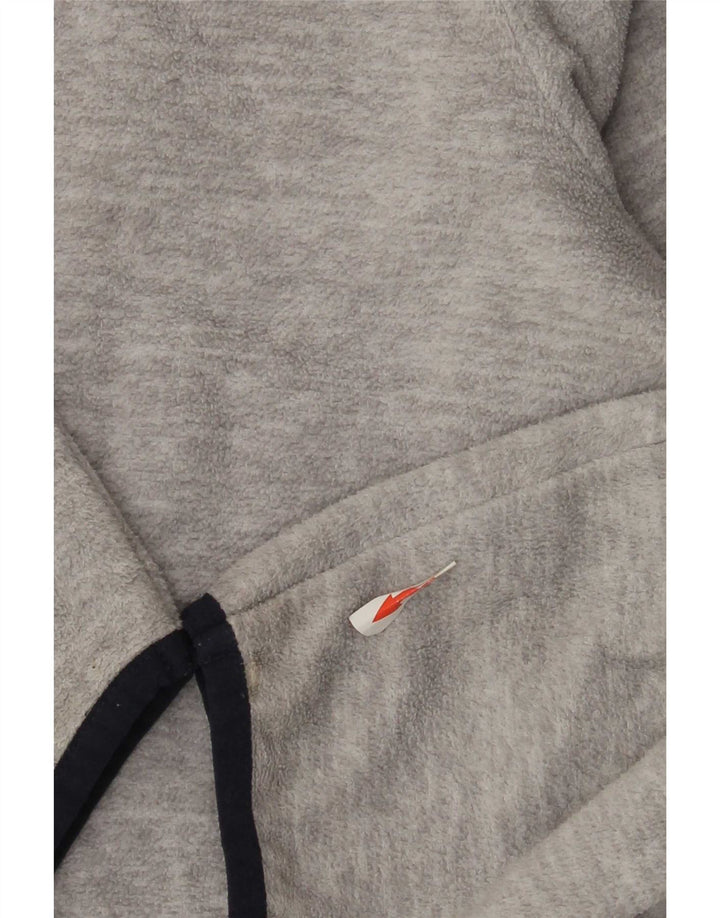 Jack & Jones Herren-Fleecepullover mit Reißverschluss am Hals, mittelgraues Farbblock-Polyester