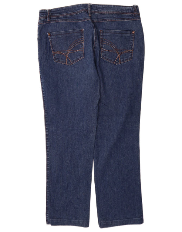 M&Co Damen Straight Jeans UK 14 Large W32 L28 Blaue Baumwolle