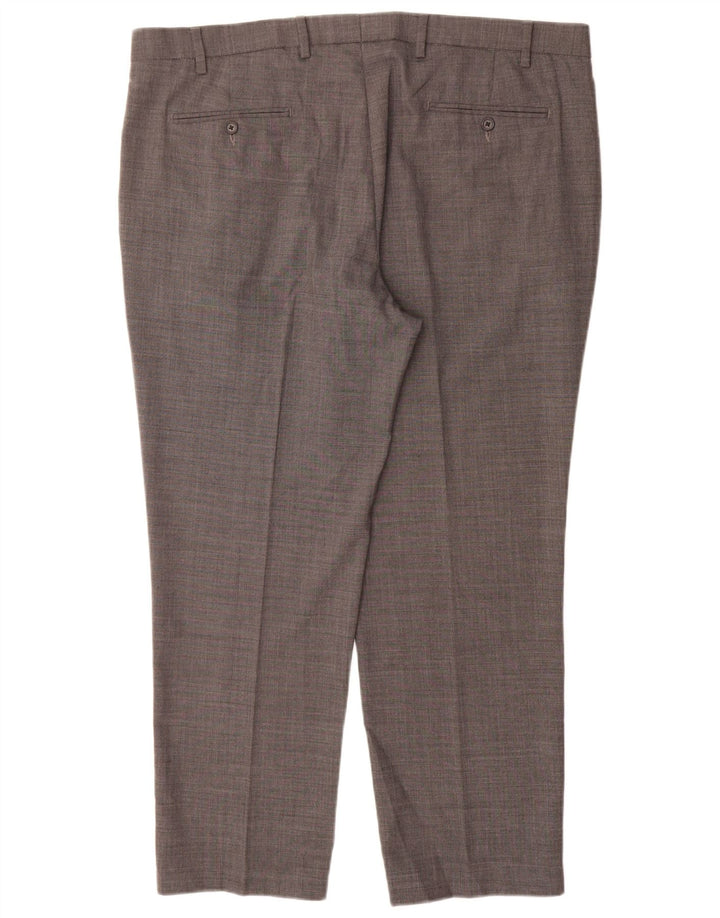 Marks & Spencer Herren-Anzughose mit gerader Passform, gerade Passform, W42, L29, graue Wolle