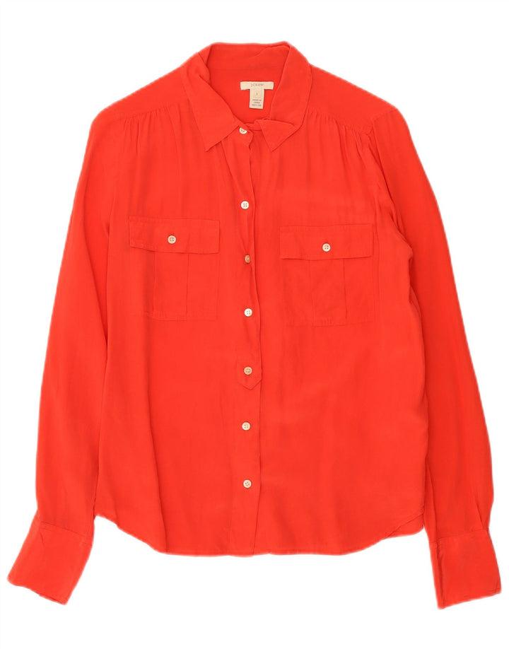 J. Crew Damenhemd US 6 Mittelrote Seide