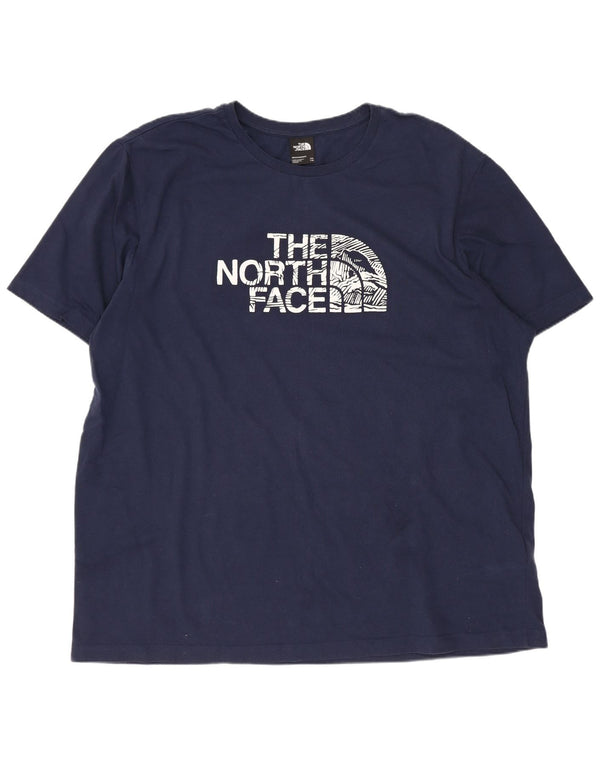 The North Face Herren Grafik T-Shirt Top 2XL Marineblau Baumwolle