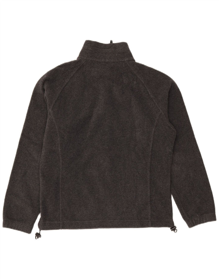 COLUMBIA Womens Fleece Jacket UK 14 Medium Grey Polyester