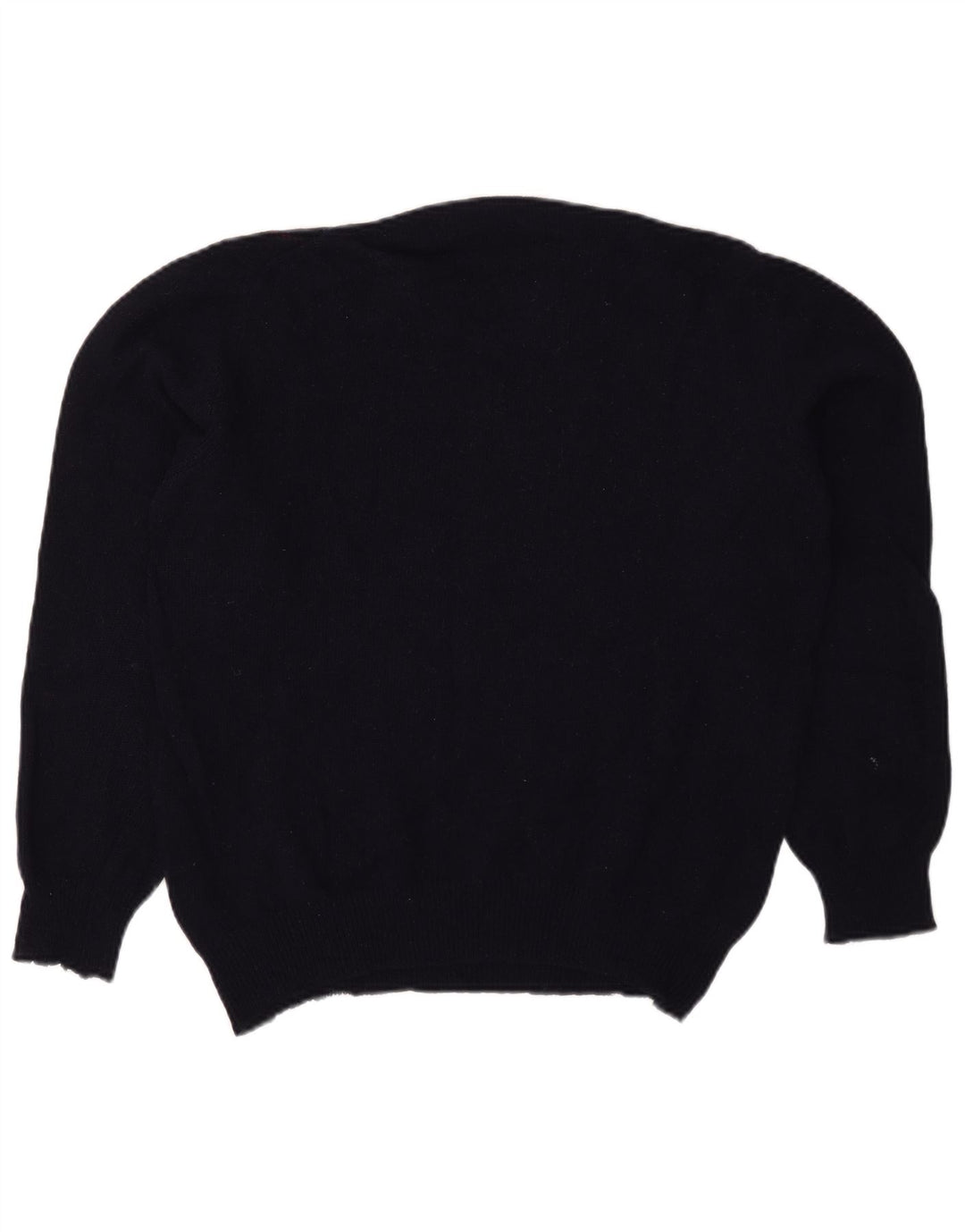 Vintage Herren Pullover mit Rundhalsausschnitt, groß, Marineblau, Argyle/Diamant