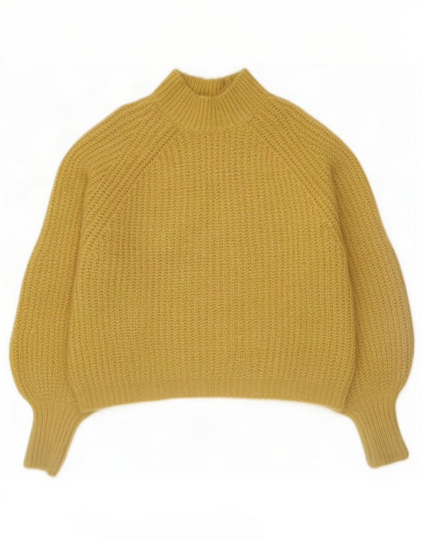 Zara Damen Rollkragenpullover Pullover UK 18 XL Gelb Polyester