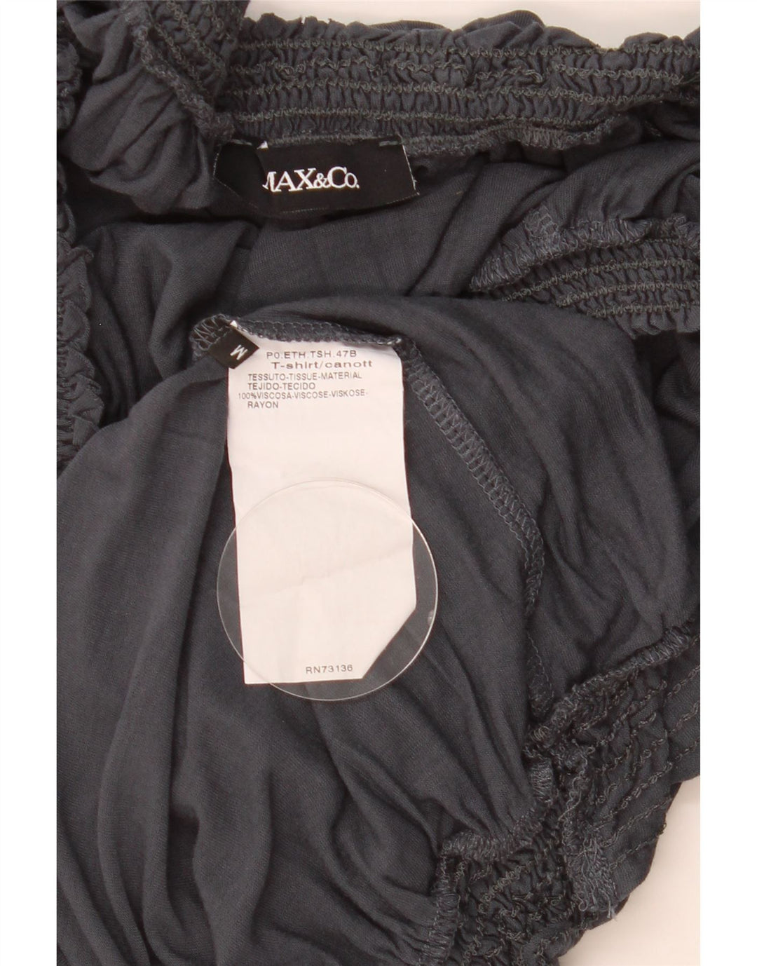 Max & Co. Damen Blusentop UK 12 Mittelgraue Viskose
