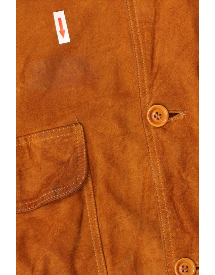 Harry&Moore Herren Wildleder Bomberjacke EU 56 3XL Beige Leder