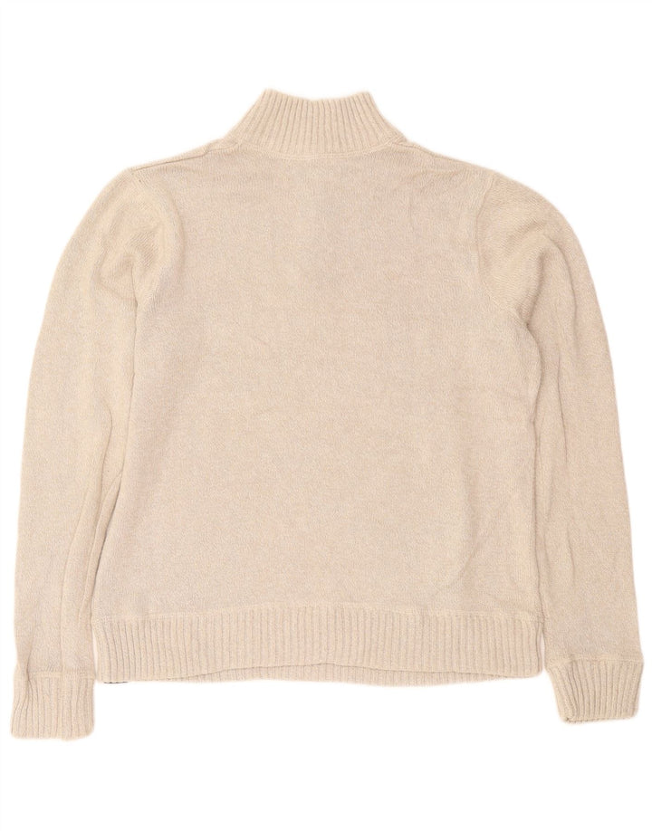 Eddie Bauer Herren-Pullover mit Reißverschluss am Hals, große beige Baumwolle