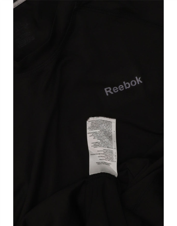 Reebok Herren Top Langarm Small Schwarz Polyester