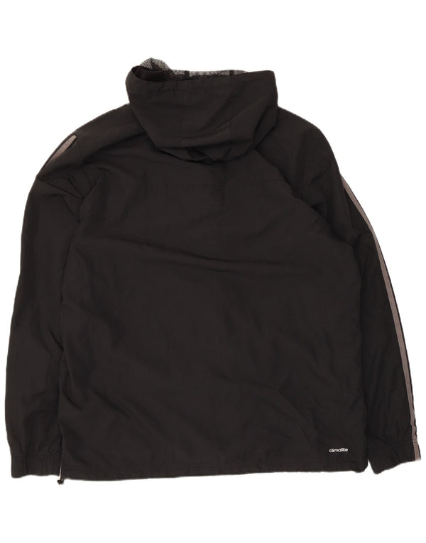 Adidas Herren Climalite Kapuzen-Trainingsanzug-Oberteiljacke UK 42/44 Large Schwarz