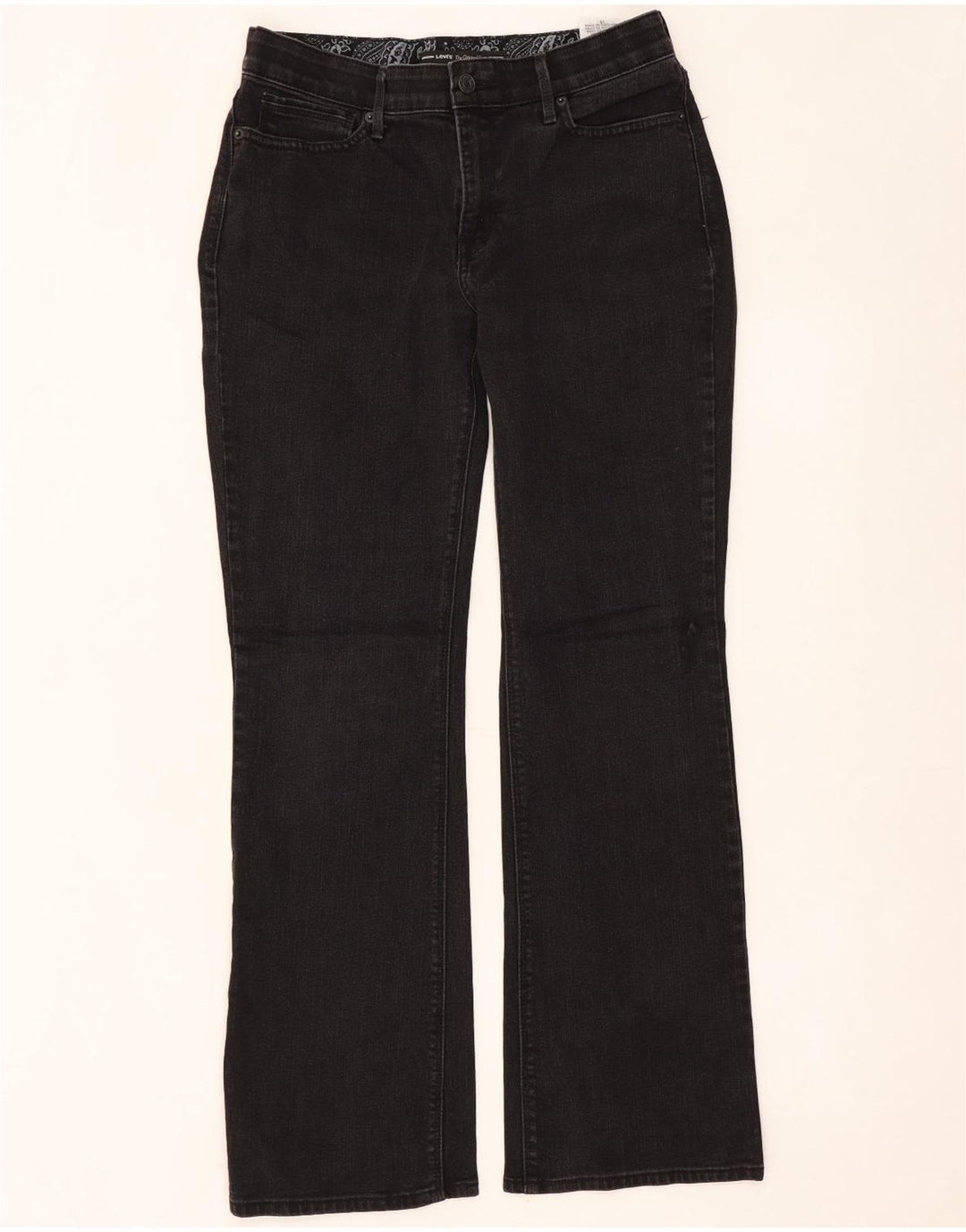 LEVI'S Damen 525 Bootcut Jeans US 10 Large W30 L30 Schwarz