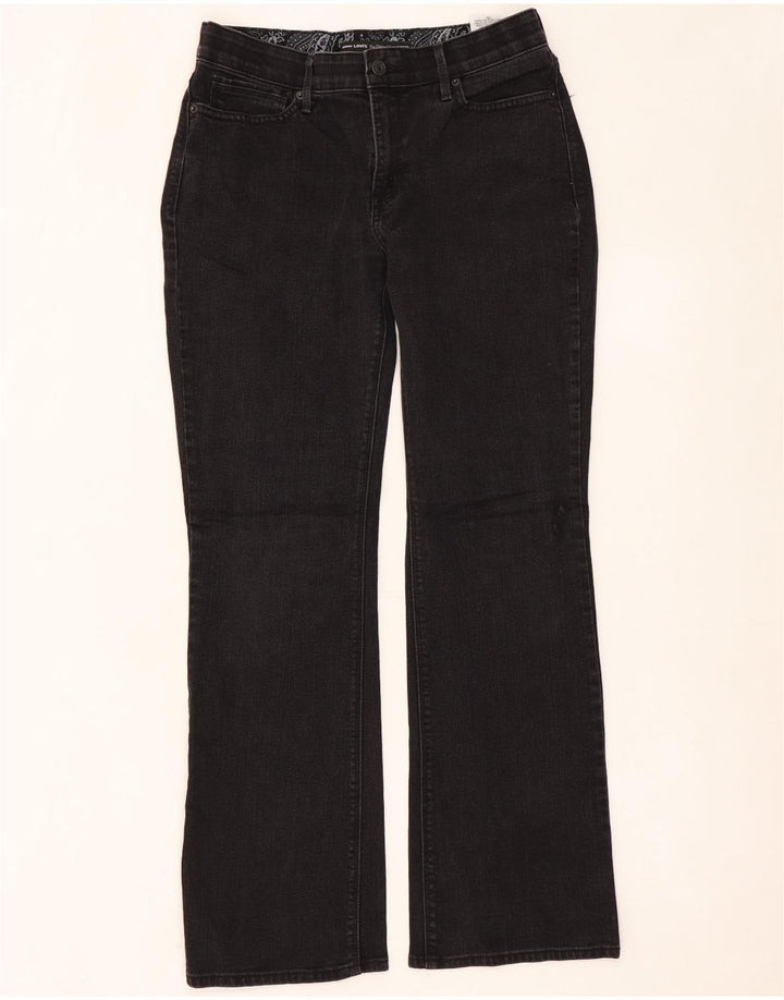 LEVI'S Damen 525 Bootcut Jeans US 10 Large W30 L30 Schwarz