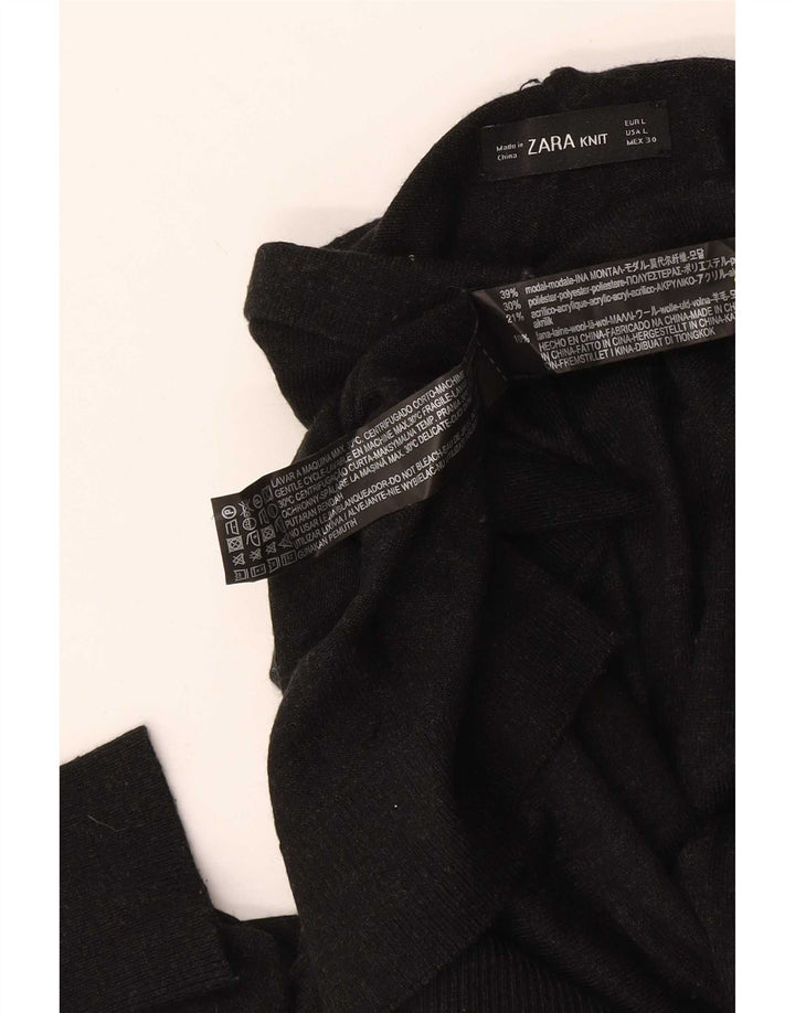 Zara Damen-Pullover mit Rollkragen, Gr. 14, Schwarz, Modal