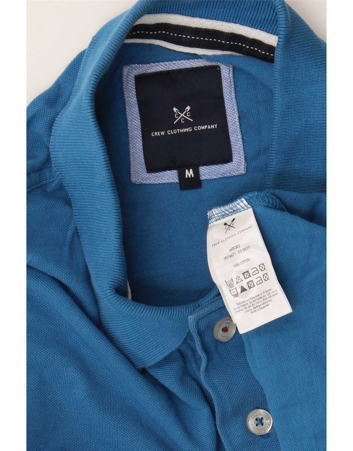 Crew Clothing Herren-Poloshirt aus mittelblauer Baumwolle