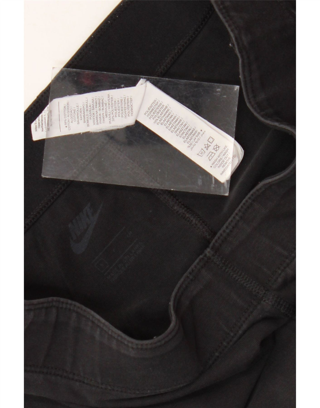 NIKE Damen Graphic Leggings UK 8 Small Schwarz Baumwolle