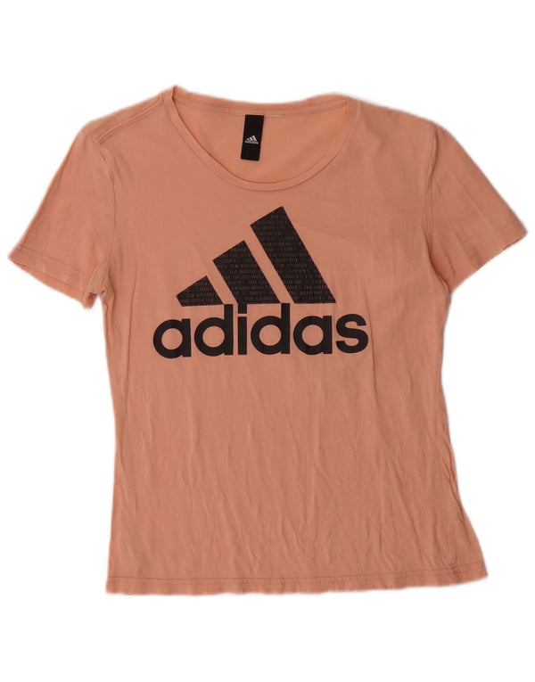 Adidas Damen Grafik T-Shirt Top UK 10 Small Pink
