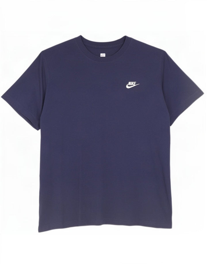 Nike Herren T-Shirt Top XL Marineblau Baumwolle
