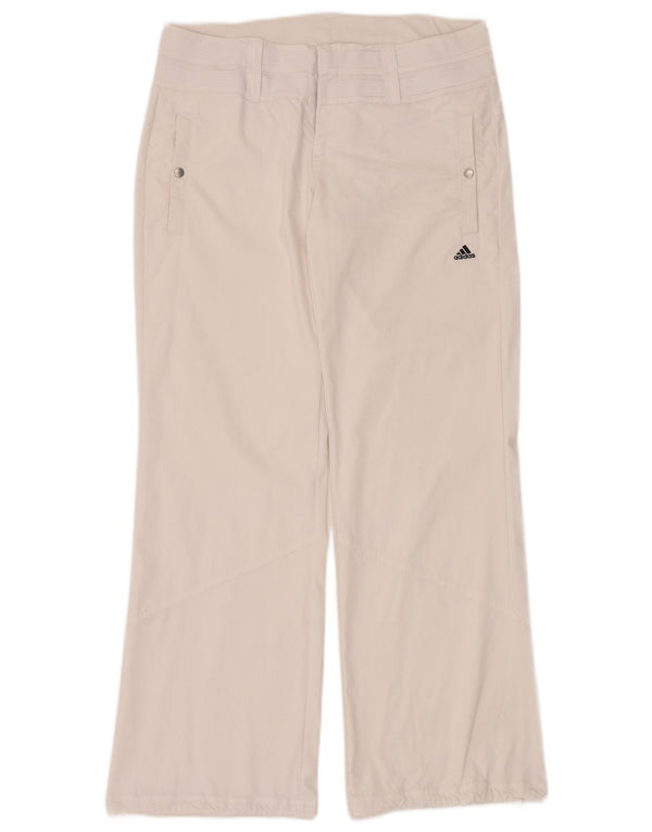 Adidas Damen Climalite Bootcut Chino Hose UK 14 Medium W34 L30 Weiß