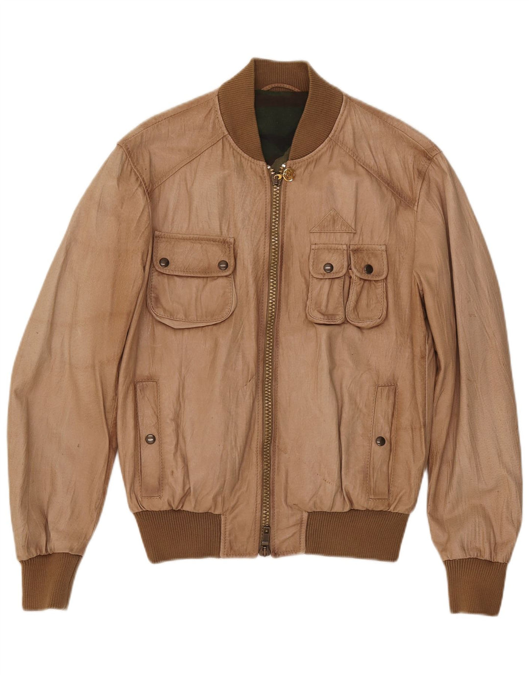 Vintage Herren Lederjacke IT 50 Large Braun
