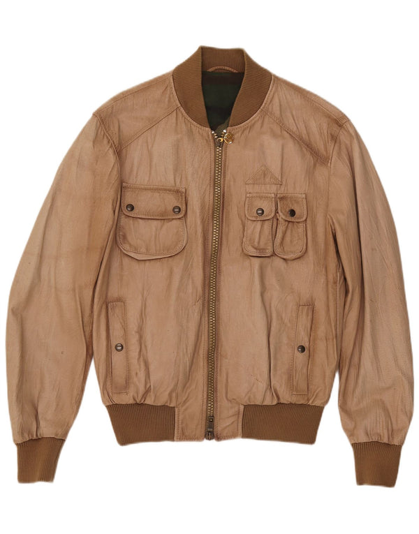 Vintage Herren Lederjacke IT 50 Large Braun