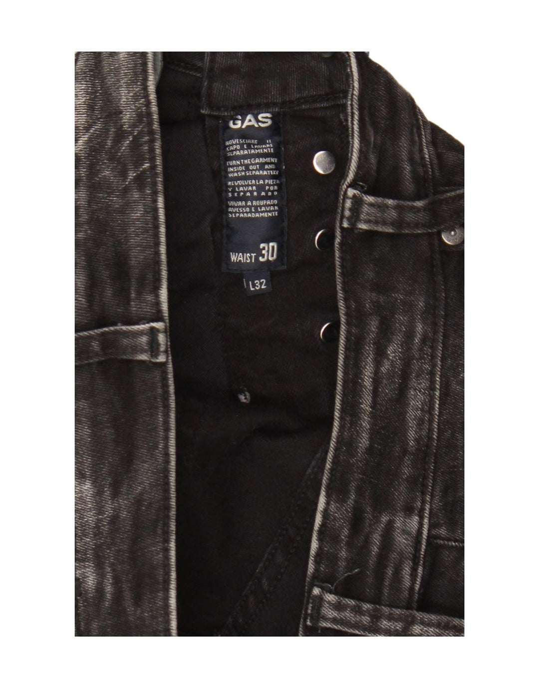 Gas Herren Skinny Jeans W30 L32 Grau