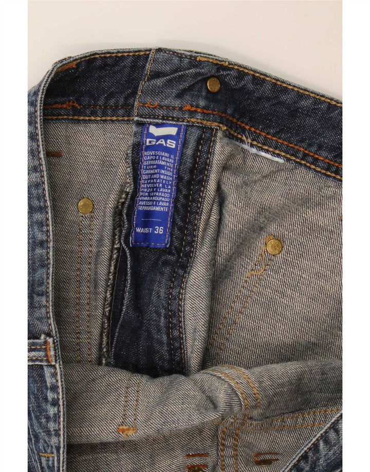 Gas Herren Jeans mit weitem Bein W36 L36 Blau