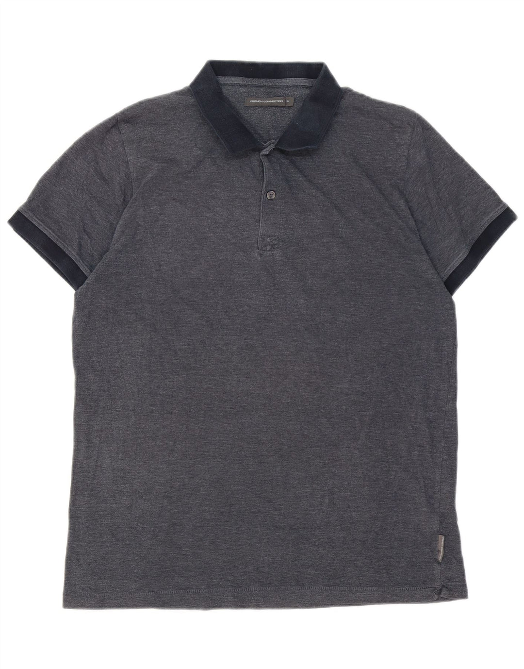 French Connection Herren-Poloshirt XL aus grauer Baumwolle