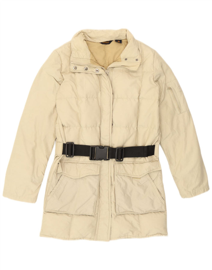 Woolrich Damen Loose Fit Wattierte Jacke UK 6 XS Beige Polyamid