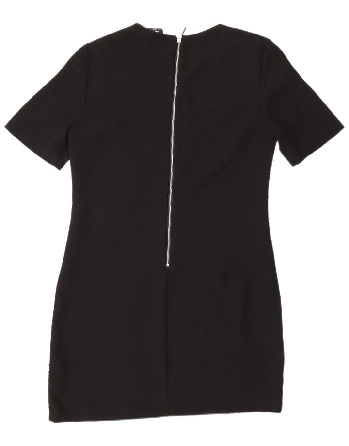Oasis Damen-Etuikleid mit abstraktem Muster, UK 12, Mittelblau, Farbblock