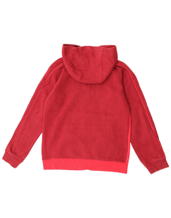Umbro Jungen-Kapuzenpullover mit Reißverschluss, 15–16 Jahre, XL, rote Farbblock-Baumwolle