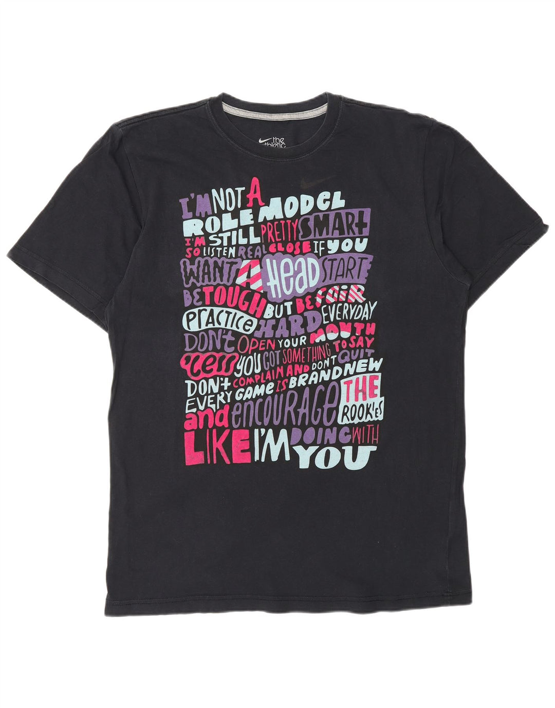 NIKE Mens Standard Fit Graphic T-Shirt Top Large Black