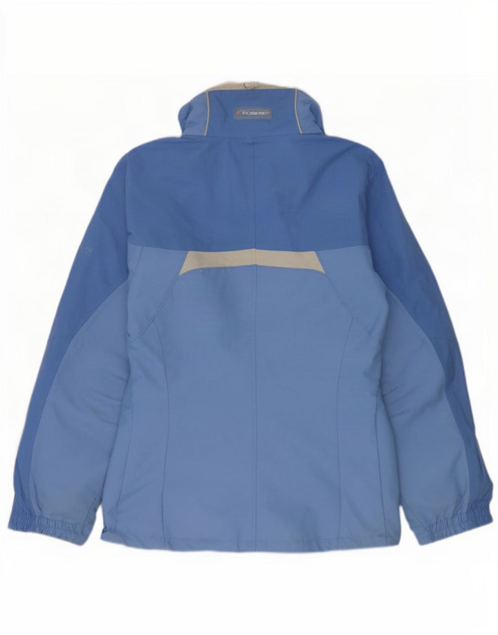 Columbia Damen Interchange Regenjacke UK 16 Large Blue Colourblock Nylon