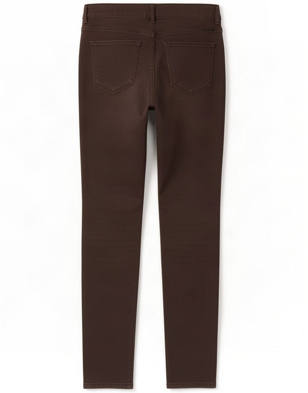 Massimo Dutti Damen gewachste schmale Freizeithose EU 40 Mittel W30 L29 Braun