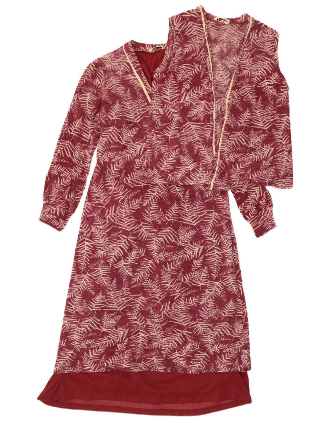 Hilton Womens 2-teiliges Set UK 10 Small Burgundy Floral