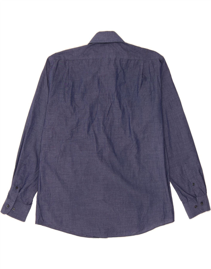 DOCKERS Mens Shirt Size 16 1/2 Large Navy Blue Cotton Vintage Dockers and Second-Hand Dockers from Messina Hembry 