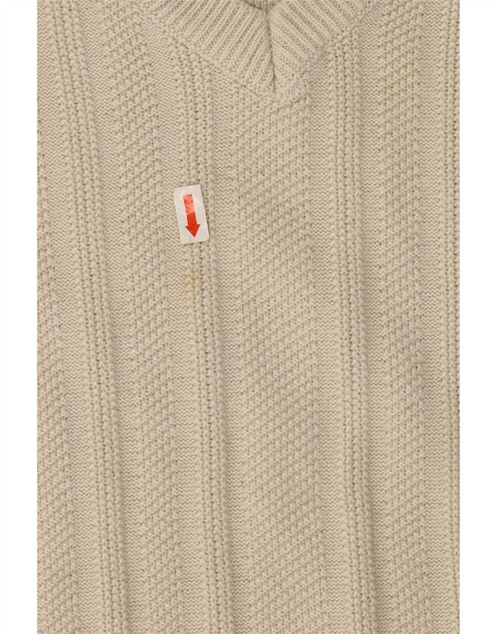 Marks & Spencer Herren-Pullover mit V-Ausschnitt, groß, beige, Acryl