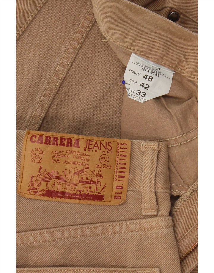 Carrera Herren Straight Jeans W33 L29 Beige Baumwolle