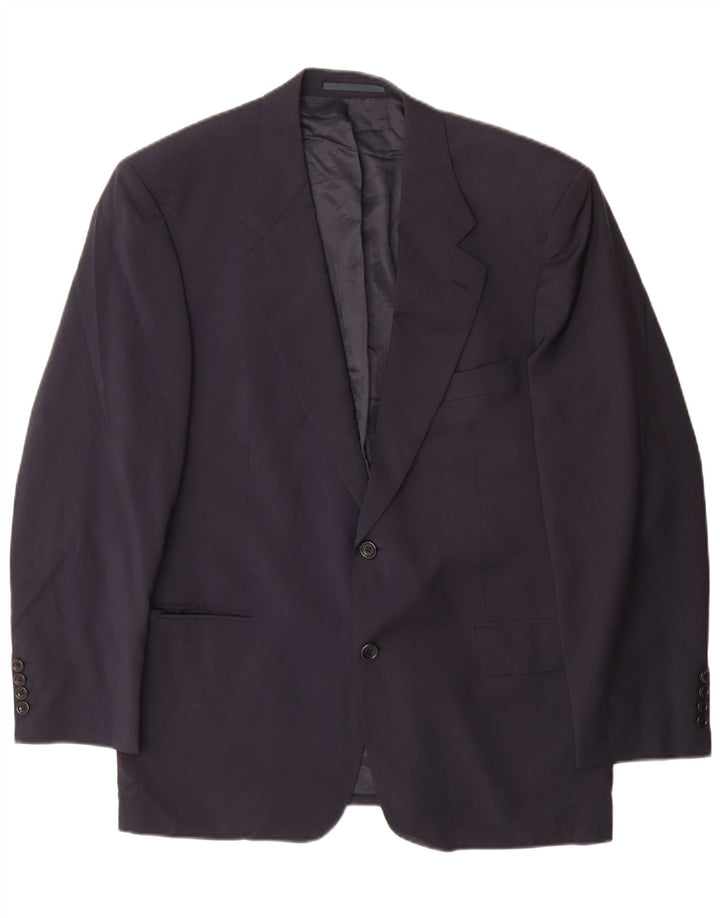 Hugo Boss Herren-Blazer mit 2 Knöpfen, EU 52, XL, marineblaue Schurwolle