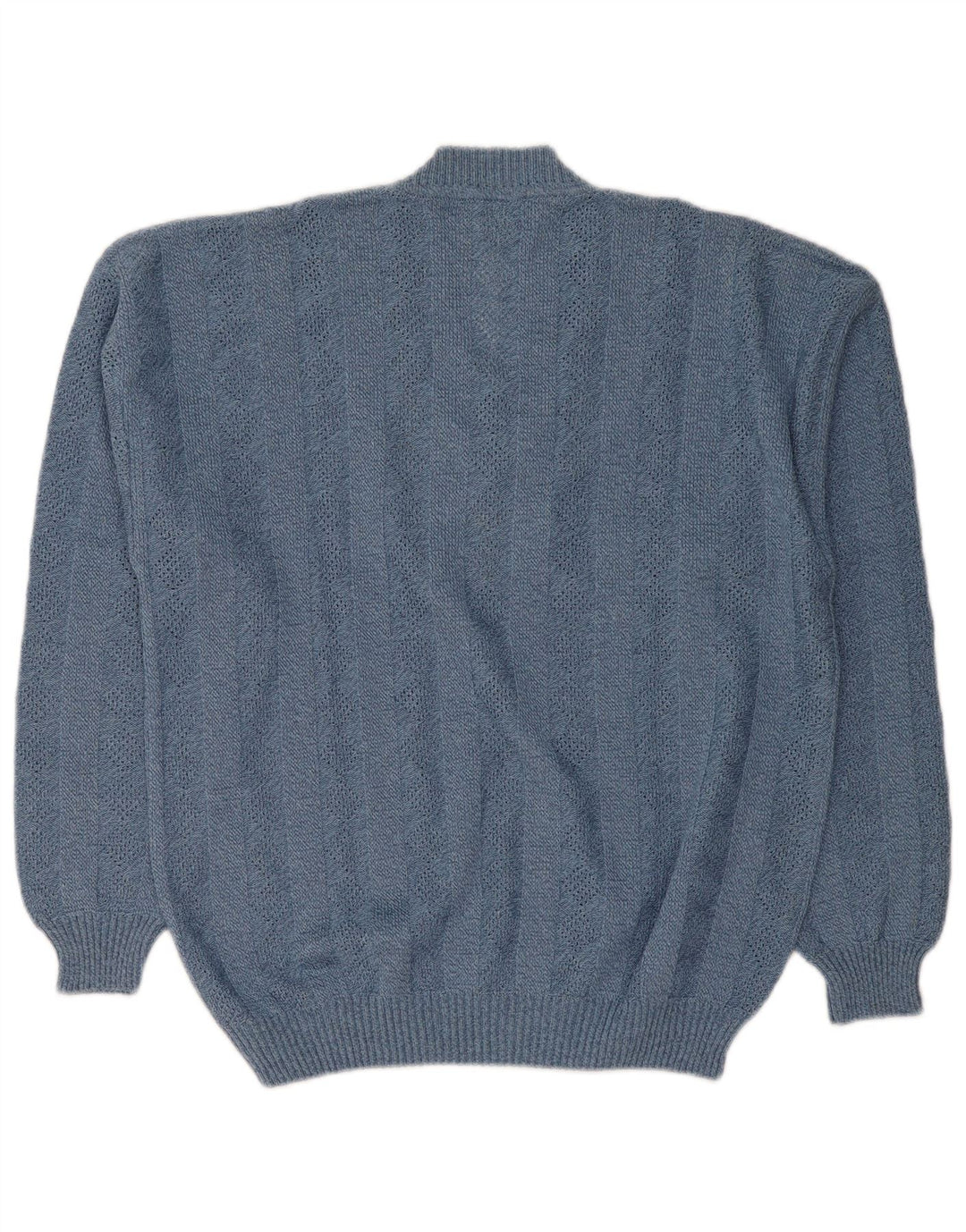 Lasa Damen-Pullover mit V-Ausschnitt, Gr. 46/48, groß, Blau Argyle/Diamant