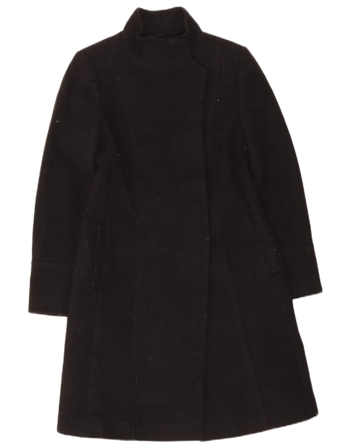Massimo Dutti Damenmantel EU 38 Kleine schwarze Wolle