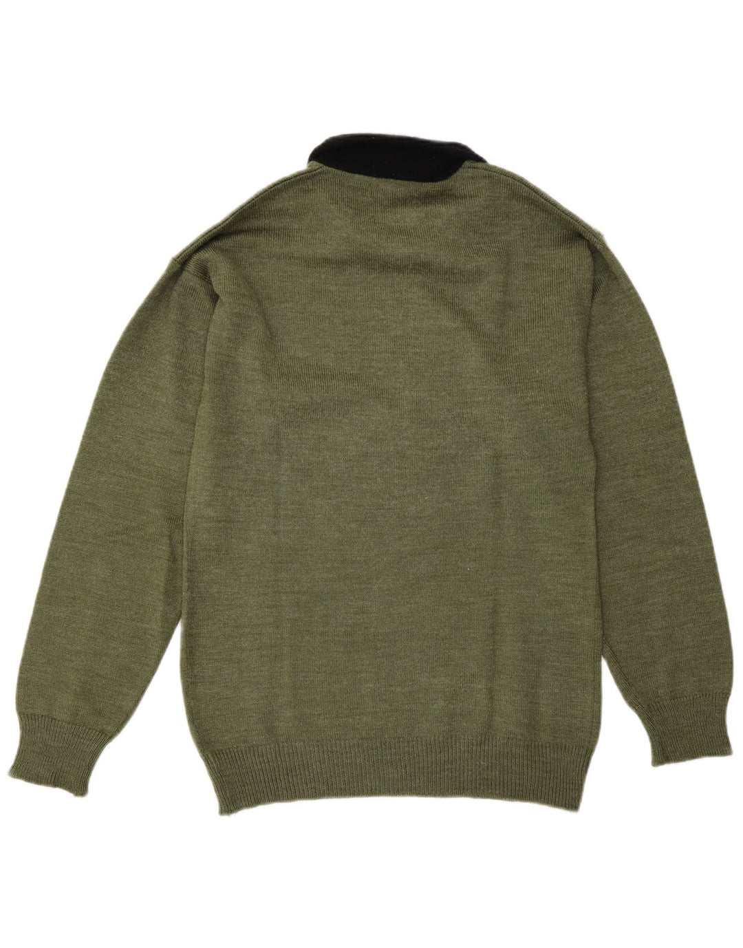 Vintage Herren-Pullover mit Rollkragen, Mittelgrün, Farbblock