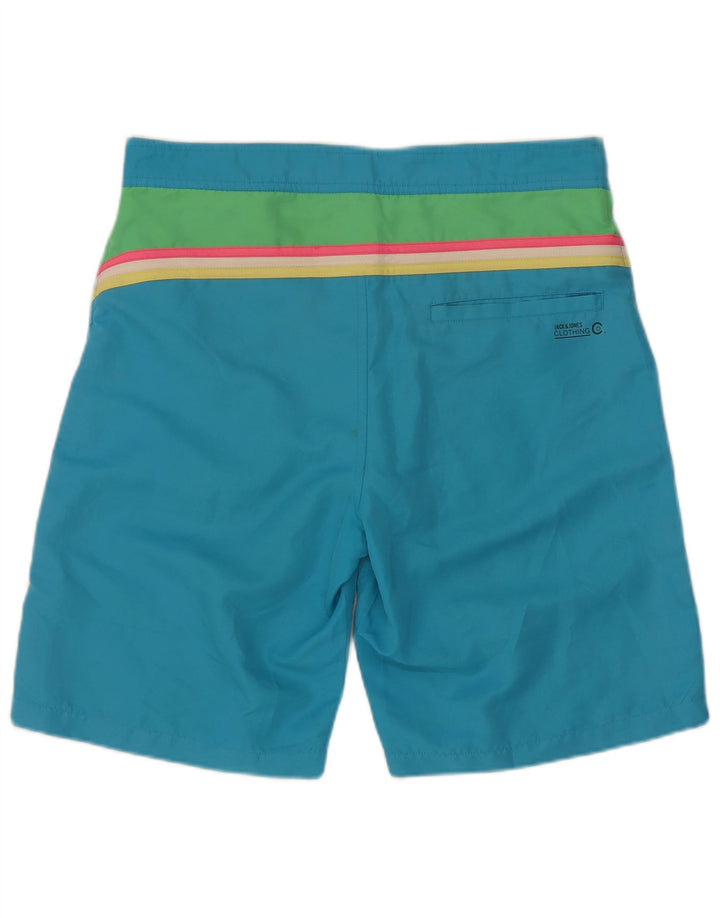 Jack & Jones Herren-Badeshorts aus mittelblauem Colourblock-Polyester