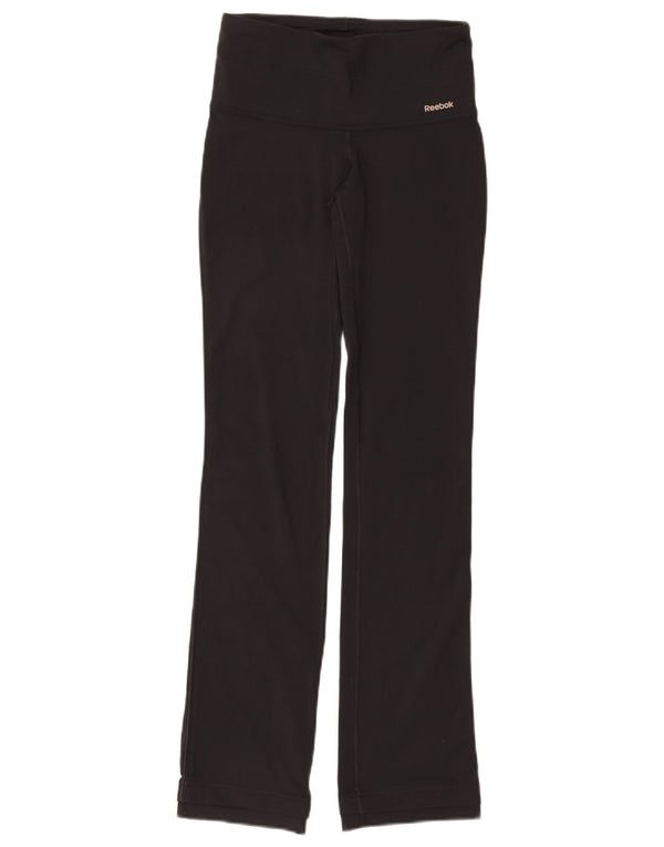 REEBOK Damen Leggings UK 10 Small Schwarz