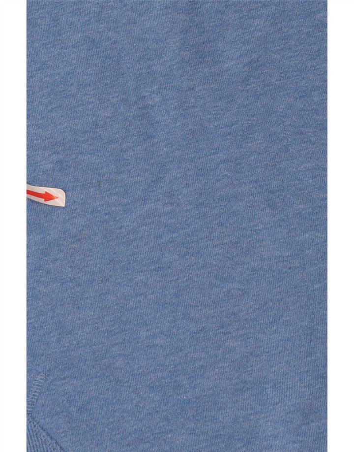 Crew Clothing Herren-Sweatshirt-Pullover aus mittelblauer Baumwolle