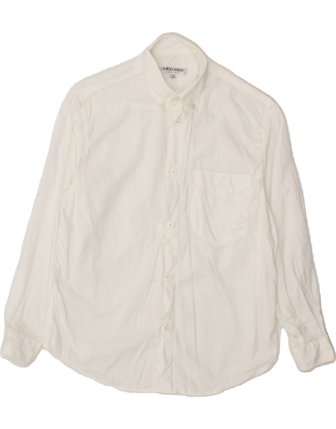 GIORGIO ARMANI Boys Shirt 9-10 Years Off White Vintage Giorgio Armani and Second-Hand Giorgio Armani from Messina Hembry 
