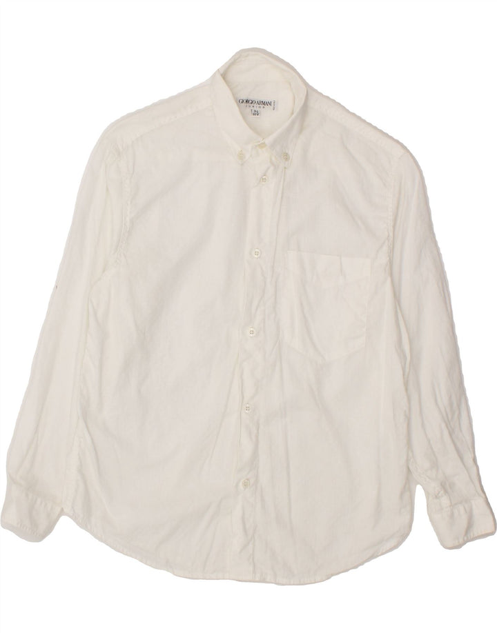 GIORGIO ARMANI Boys Shirt 9-10 Years Off White Vintage Giorgio Armani and Second-Hand Giorgio Armani from Messina Hembry 