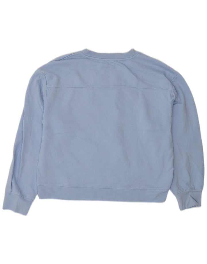 Zara Damen Sweatshirt-Pullover UK 14 Mittelblau