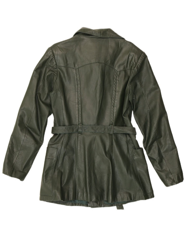 Vintage Damen Lederjacke IT 46 Large Grün