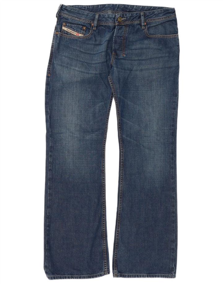 Diesel Herren Bootcut Jeans W34 L32 Blaue Baumwolle