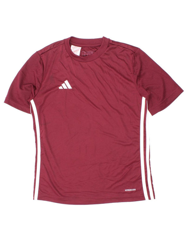 Adidas Jungen Aeroready T-Shirt Top 11-12 Jahre Burgund Polyester
